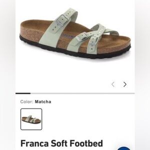 Birkenstock Matcha Green Triple Buckle Slide Sandals